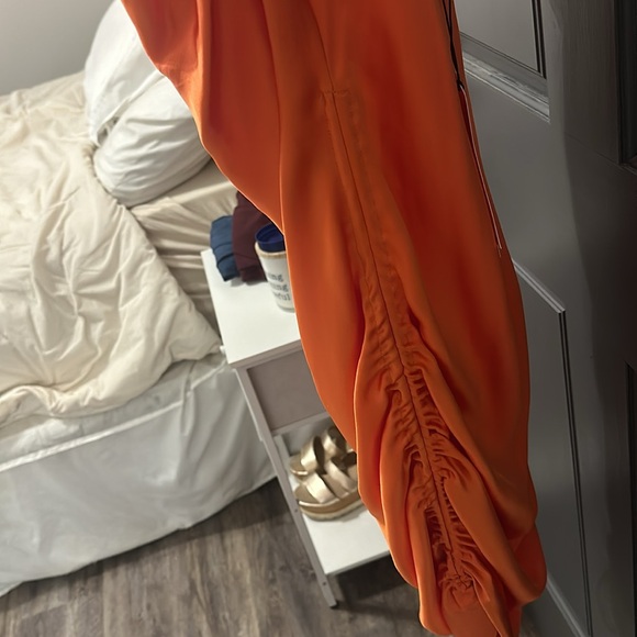 BRAND NEW orange satin mini dress - Picture 3 of 3